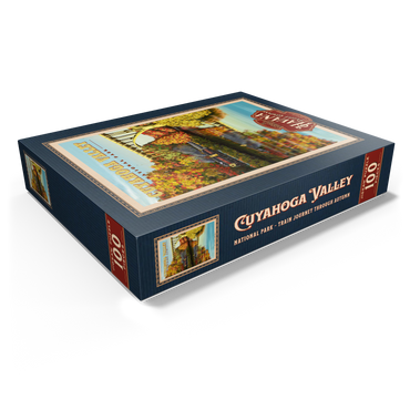 Cuyahoga Valley - Train Journey through Autumn, Vintage Travel Poster 100 Jigsaw Puzzle box view1