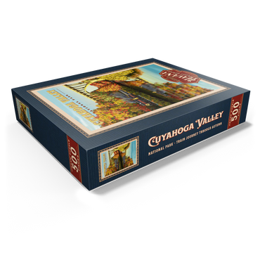 Cuyahoga Valley - Train Journey through Autumn, Vintage Travel Poster 500 Jigsaw Puzzle box view1