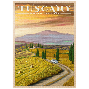puzzleplate Tuscany - Val d'Orcia, Vintage Travel Poster 1000 Jigsaw Puzzle