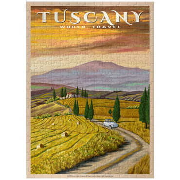 puzzleplate Tuscany - Val d'Orcia, Vintage Travel Poster 300 Jigsaw Puzzle