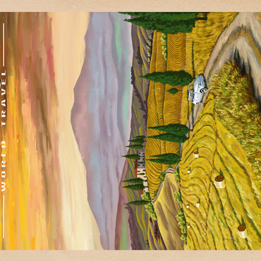 Tuscany - Val d'Orcia, Vintage Travel Poster 500 Jigsaw Puzzle 3D Modell