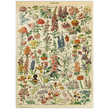 puzzleplate Fleurs - Flowers For All, Vintage Art Poster, Adolphe Millot 1000 Jigsaw Puzzle