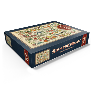 Fleurs - Flowers For All, Vintage Art Poster, Adolphe Millot 100 Jigsaw Puzzle box view1