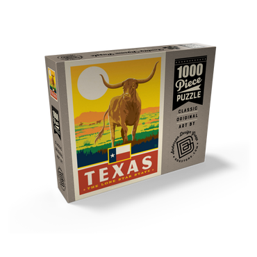 Texas: The Lone Star State, State Pride Vintage Poster 1000 Jigsaw Puzzle box view2