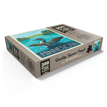 Minnesota: Loon, Vintage Poster 300 Jigsaw Puzzle box view1