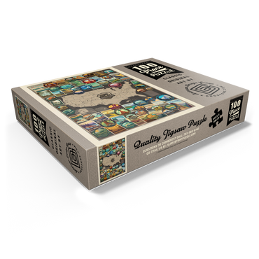 63 American National Parks: Collage Map, Vintage Poster 100 Jigsaw Puzzle box view1