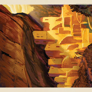 Mesa Verde National Park: Golden Moment, Vintage Poster 500 Jigsaw Puzzle 3D Modell