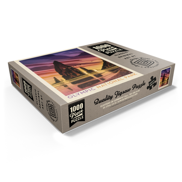 Olympic National Park: Pelican Sunset, Vintage Poster 1000 Jigsaw Puzzle box view1