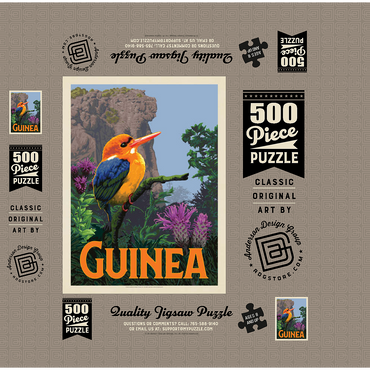 Guinea: A multi-faceted jewel of West Africa, Vintage Poster 500 Jigsaw Puzzle box 3D Modell