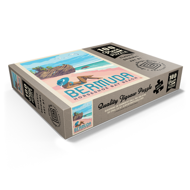 Bermuda: Horseshoe Bay Beach, Vintage Poster 100 Jigsaw Puzzle box view1