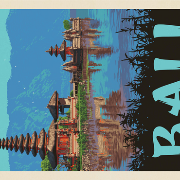 Bali: A Atunning Tropical Paradise, Vintage Poster 1000 Jigsaw Puzzle 3D Modell