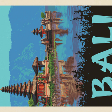 Bali: A Atunning Tropical Paradise, Vintage Poster 100 Jigsaw Puzzle 3D Modell