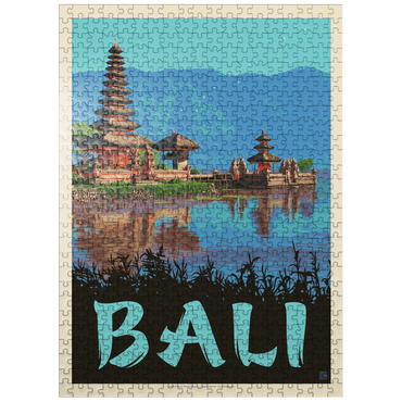 puzzleplate Bali: A Atunning Tropical Paradise, Vintage Poster 500 Jigsaw Puzzle