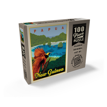 Papua New Guinea: A Paradise Of Biodiversity, Vintage Poster 100 Jigsaw Puzzle box view2