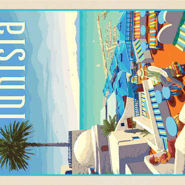 Tunisia: A Journey Through History And Beauty, Vintage Poster 1000 Jigsaw Puzzle 3D Modell