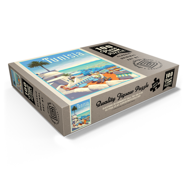 Tunisia: A Journey Through History And Beauty, Vintage Poster 100 Jigsaw Puzzle box view1