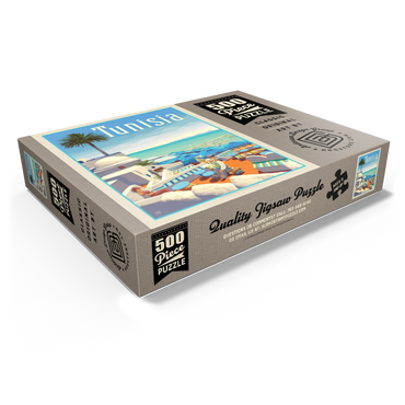 Tunisia: A Journey Through History And Beauty, Vintage Poster 500 Jigsaw Puzzle box view1