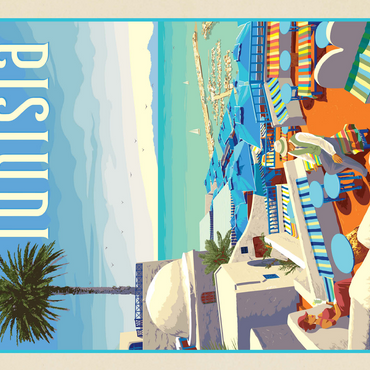 Tunisia: A Journey Through History And Beauty, Vintage Poster 500 Jigsaw Puzzle 3D Modell