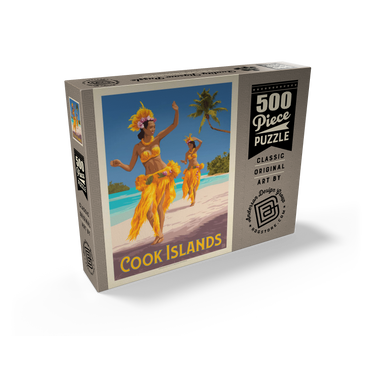 Cook Islands: A Paradise in the South Pacific, Vintage Poster 500 Jigsaw Puzzle box view2
