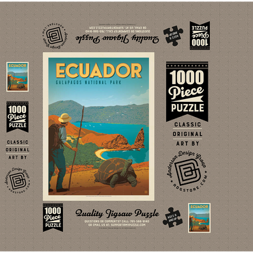 Ecuador: Galapagos National Park, Vintage Poster 1000 Jigsaw Puzzle box 3D Modell