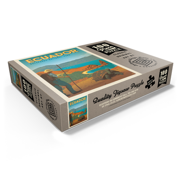 Ecuador: Galapagos National Park, Vintage Poster 100 Jigsaw Puzzle box view1