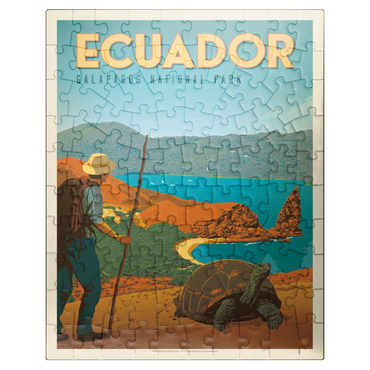 puzzleplate Ecuador: Galapagos National Park, Vintage Poster 100 Jigsaw Puzzle
