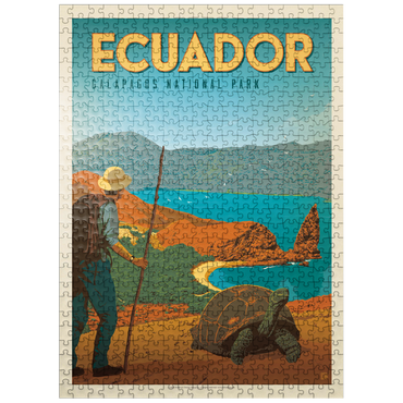 puzzleplate Ecuador: Galapagos National Park, Vintage Poster 500 Jigsaw Puzzle
