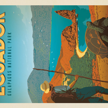 Ecuador: Galapagos National Park, Vintage Poster 500 Jigsaw Puzzle 3D Modell