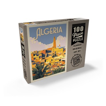 Algeria: Unforgettable North African Charm, Vintage Poster 100 Jigsaw Puzzle box view2
