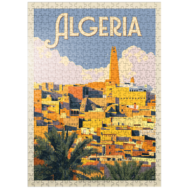 puzzleplate Algeria: Unforgettable North African Charm, Vintage Poster 500 Jigsaw Puzzle