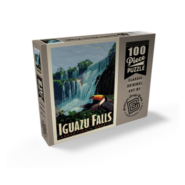 Iguazú Falls: Argentina & Brazil, Vintage Poster 100 Jigsaw Puzzle box view2