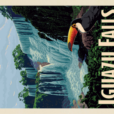 Iguazú Falls: Argentina & Brazil, Vintage Poster 100 Jigsaw Puzzle 3D Modell