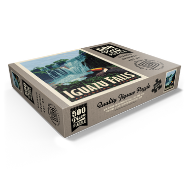 Iguazú Falls: Argentina & Brazil, Vintage Poster 500 Jigsaw Puzzle box view1
