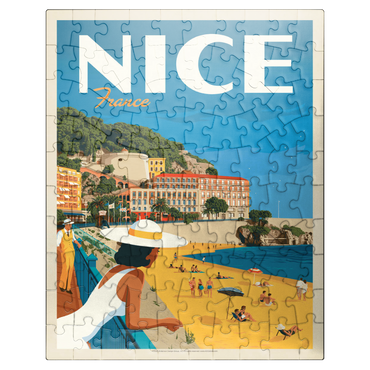 puzzleplate France: Nice, Vintage Poster 100 Jigsaw Puzzle
