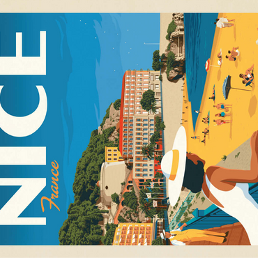 France: Nice, Vintage Poster 100 Jigsaw Puzzle 3D Modell