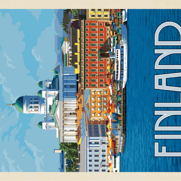 Finland: Helsinki, Vintage Poster 100 Jigsaw Puzzle 3D Modell
