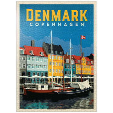 puzzleplate Denmark: Copenhagen, Vintage Poster 1000 Jigsaw Puzzle
