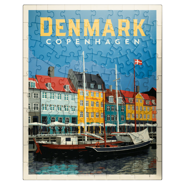puzzleplate Denmark: Copenhagen, Vintage Poster 100 Jigsaw Puzzle