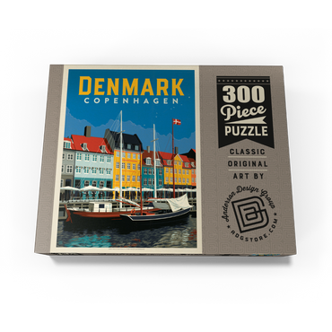 Denmark: Copenhagen, Vintage Poster 300 Jigsaw Puzzle box view3