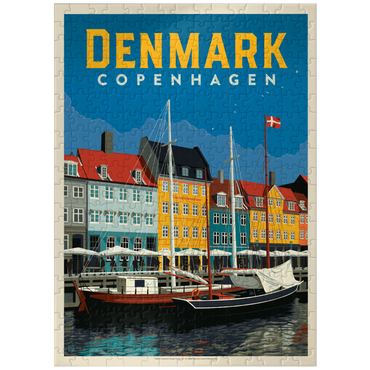 puzzleplate Denmark: Copenhagen, Vintage Poster 300 Jigsaw Puzzle