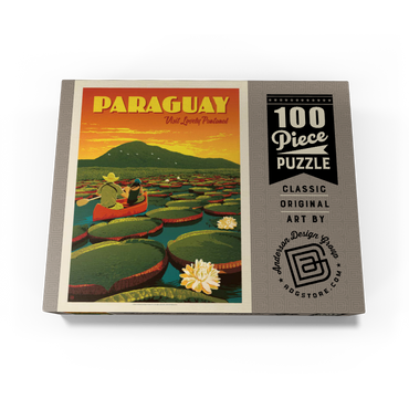 Paraguay: Giant Lily Pads, Vintage Poster 100 Jigsaw Puzzle box view3