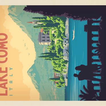 Italy: Lake Como, Vintage Poster 100 Jigsaw Puzzle 3D Modell