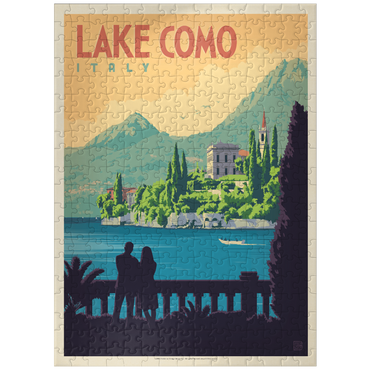 puzzleplate Italy: Lake Como, Vintage Poster 300 Jigsaw Puzzle