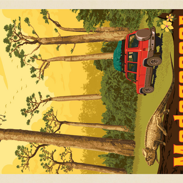 Madagascar: The Eighth Continent, Vintage Poster 1000 Jigsaw Puzzle 3D Modell