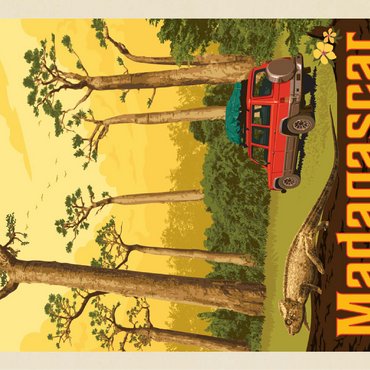 Madagascar: The Eighth Continent, Vintage Poster 100 Jigsaw Puzzle 3D Modell