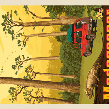 Madagascar: The Eighth Continent, Vintage Poster 500 Jigsaw Puzzle 3D Modell