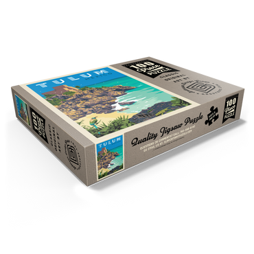Mexico: Tulum, Vintage Poster 100 Jigsaw Puzzle box view1