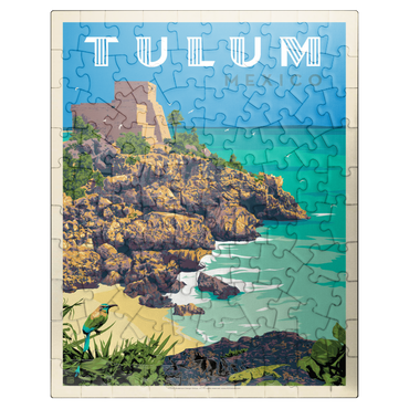 puzzleplate Mexico: Tulum, Vintage Poster 100 Jigsaw Puzzle
