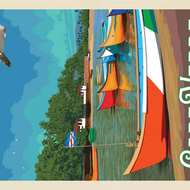 Cape Verde: A Volcanic Archipelago, Vintage Poster 1000 Jigsaw Puzzle 3D Modell