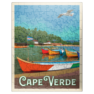 puzzleplate Cape Verde: A Volcanic Archipelago, Vintage Poster 100 Jigsaw Puzzle